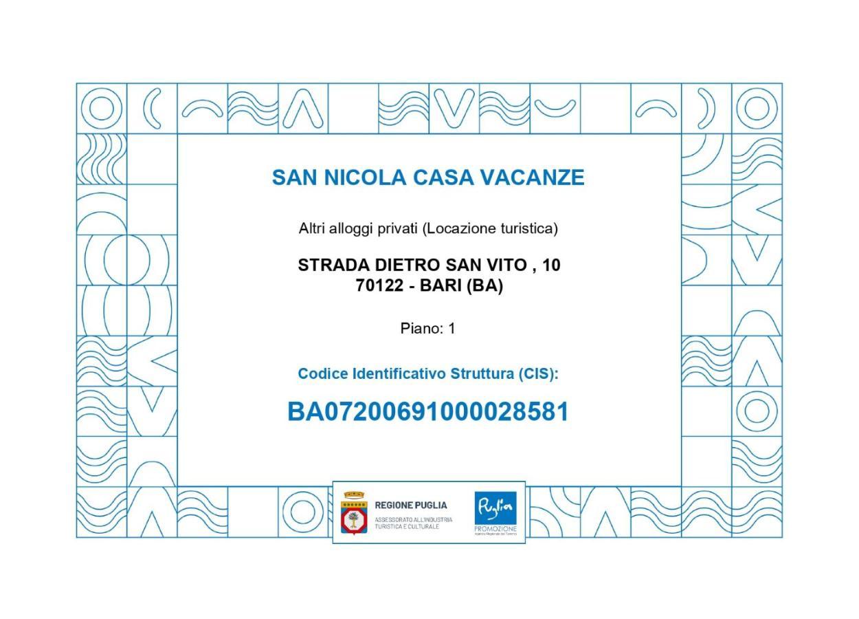 San Nicola Casa Vacanze Bari Dış mekan fotoğraf